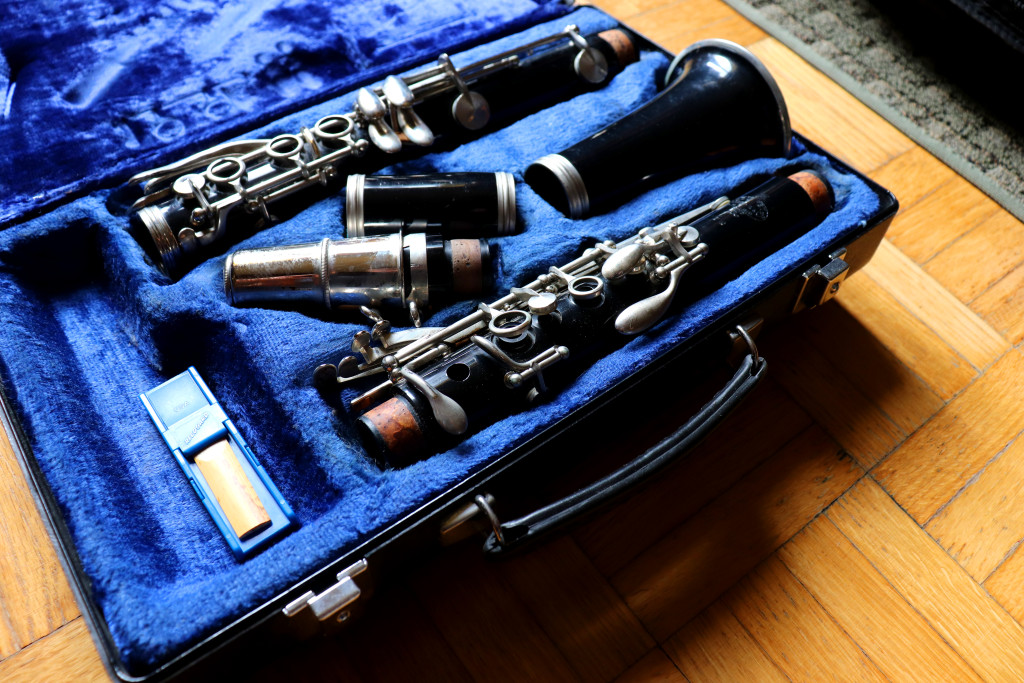 Clarinet in its case 