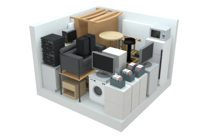 what fits in a 10x10 storage unit?