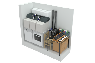 what fits in a 3x8 storage unit?
