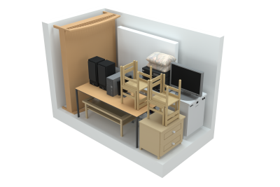 what fits in a 5x10 storage unit?
