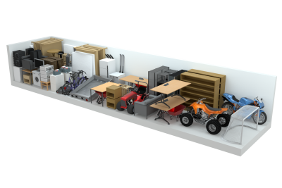 what fits in a 10x40 storage unit?
