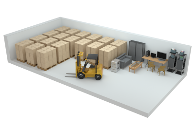what fits in a 20x40 storage unit?