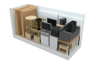 what fits in a 5 x 15 storage unit?