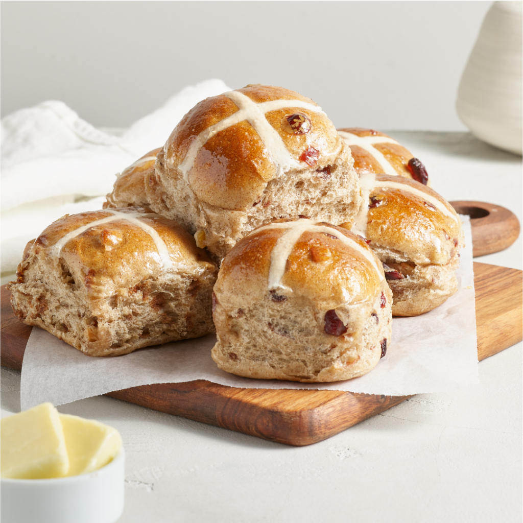 Cranberry Orange Hot Cross Buns