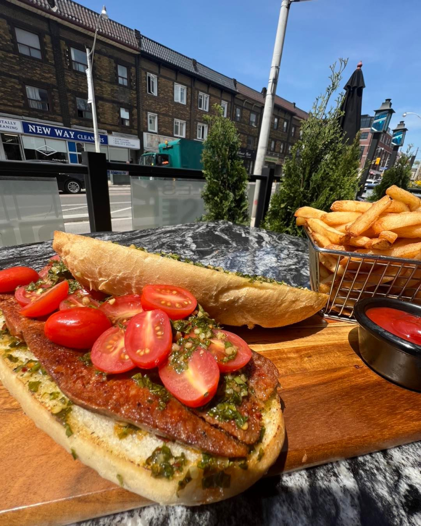 Sandwich with French Fries and Ketchup