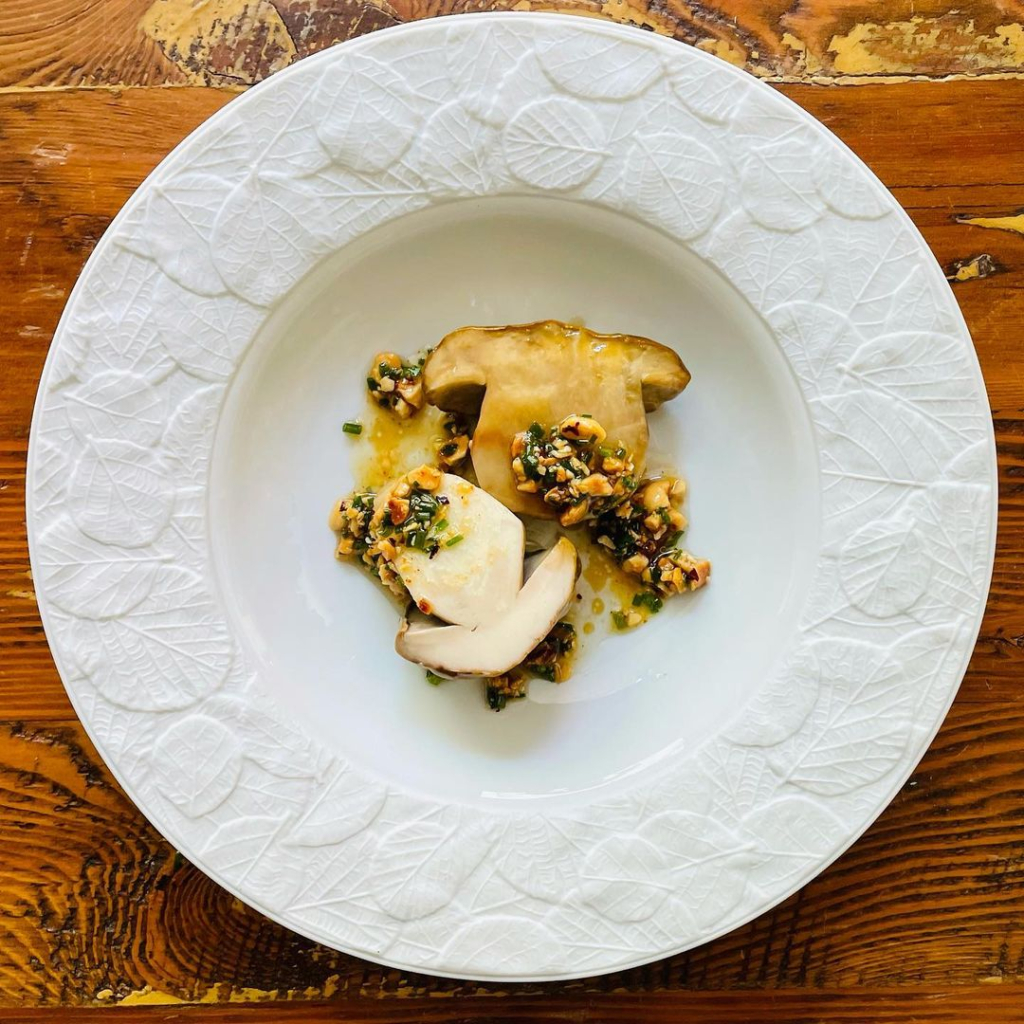 Confit Oregon Spring Porcini with Hazelnuts