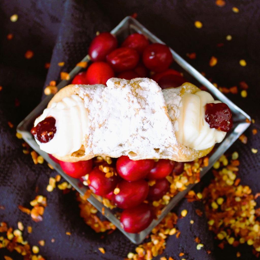 Cranberry Chile Jelly Cannoli