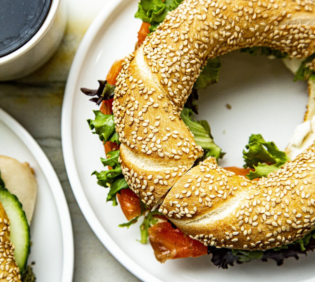 Simit bagel sandwich