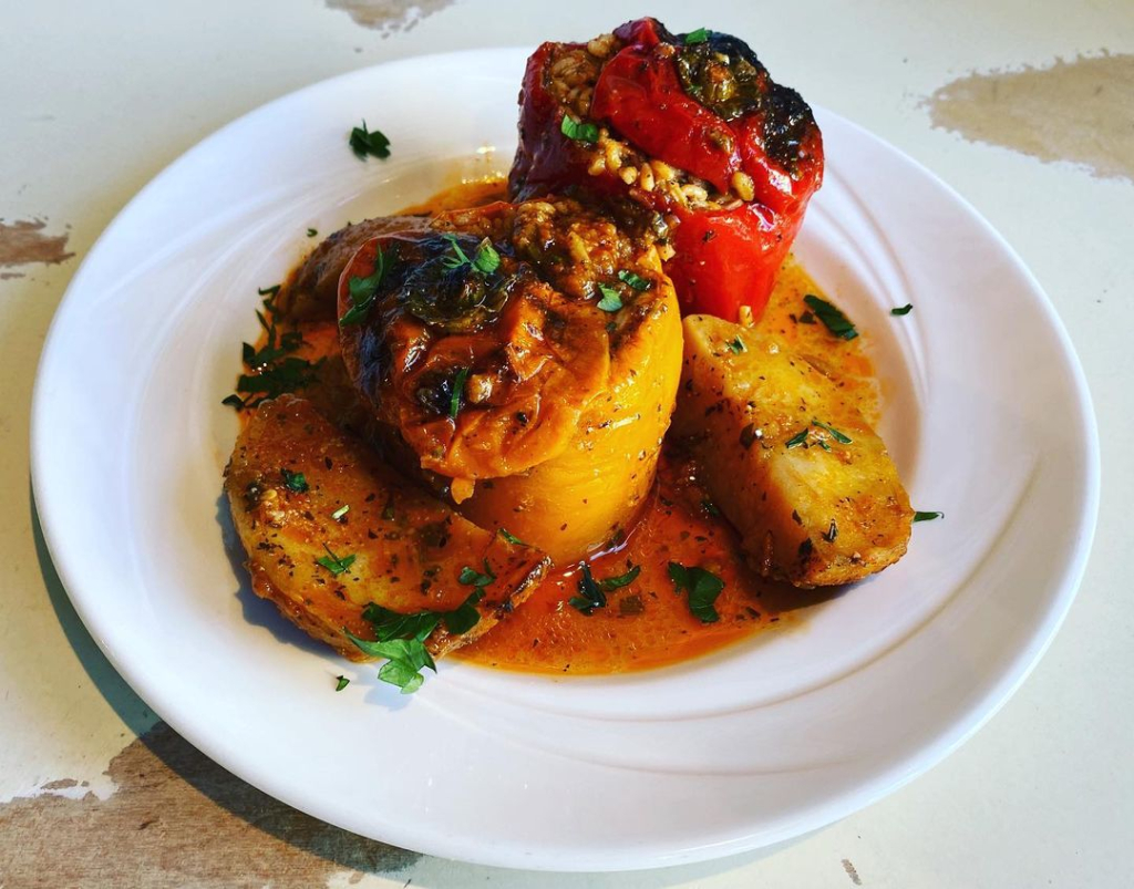 Stuffed Peppers stuffed with aromatic rice from Athens