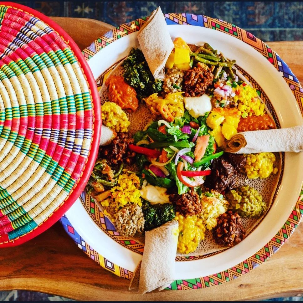 Colourful dish from la vegan