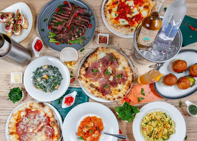Various dishes from Pizza Wine Disco