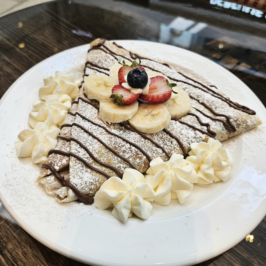 Chocolate Crepe with fresh fruit from Crepes De Luxe